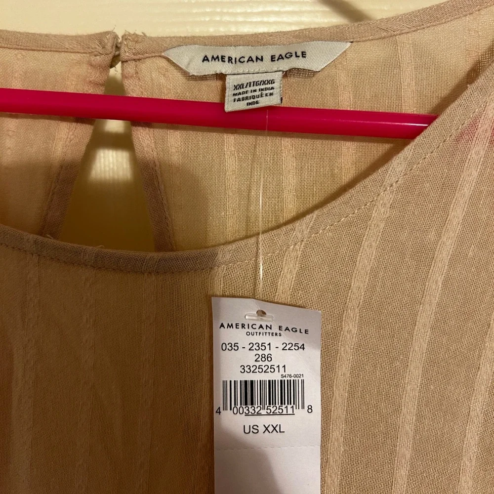 American Eagle Long Sleeve Open Back Blouse - Picture 2 of 3